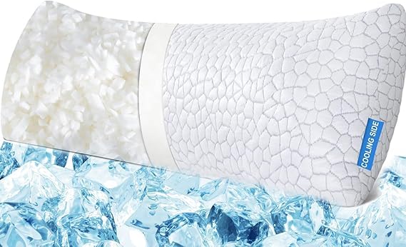 QUTOOL cooling pillow cover double-sided close-up showing cooling surface benefits