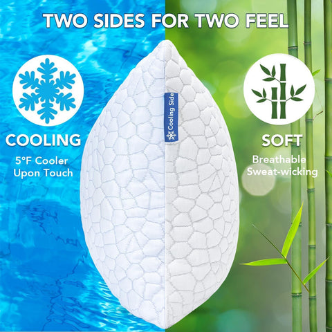 QUTOOL cooling pillow soft-side cover delivers breathable comfort for all sleep positions