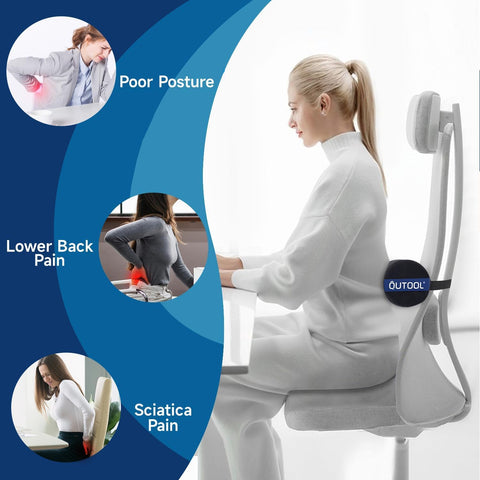 Removable washable cover shown for easy cleaning after long workdays.