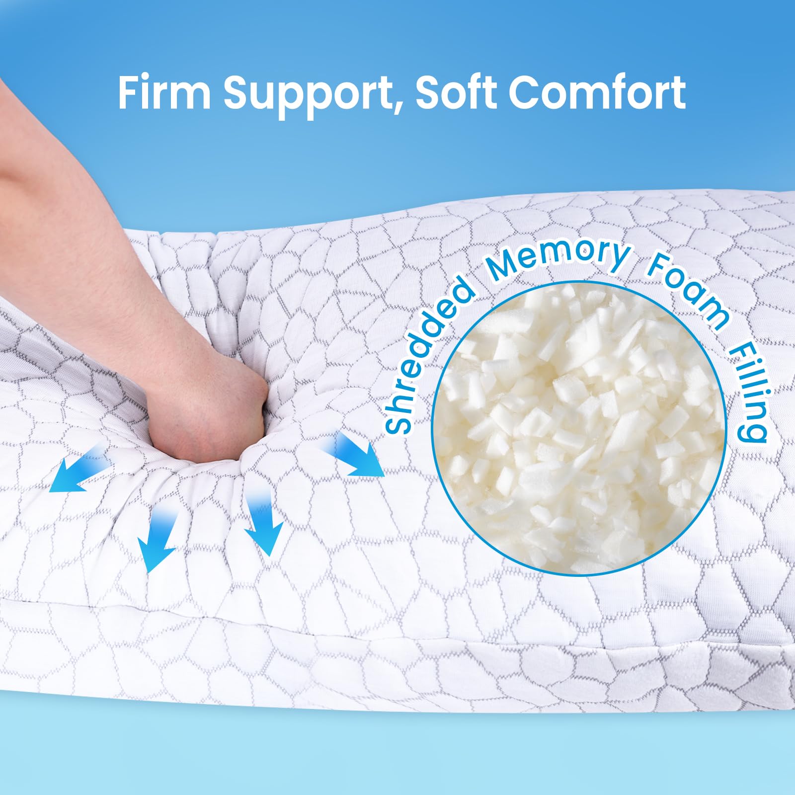 QUTOOL cooling side fabric contrasted with soft side texture close-up