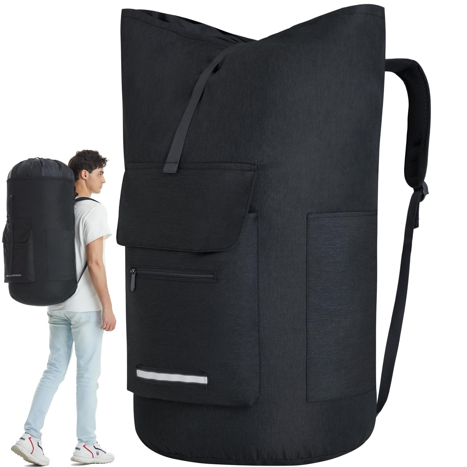 Quovexa Laundry Bag XL full view showing spacious capacity for dorm loads.