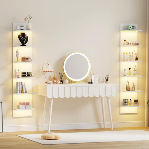 Qupui waterproof particleboard shelf with durable finish for varied spaces