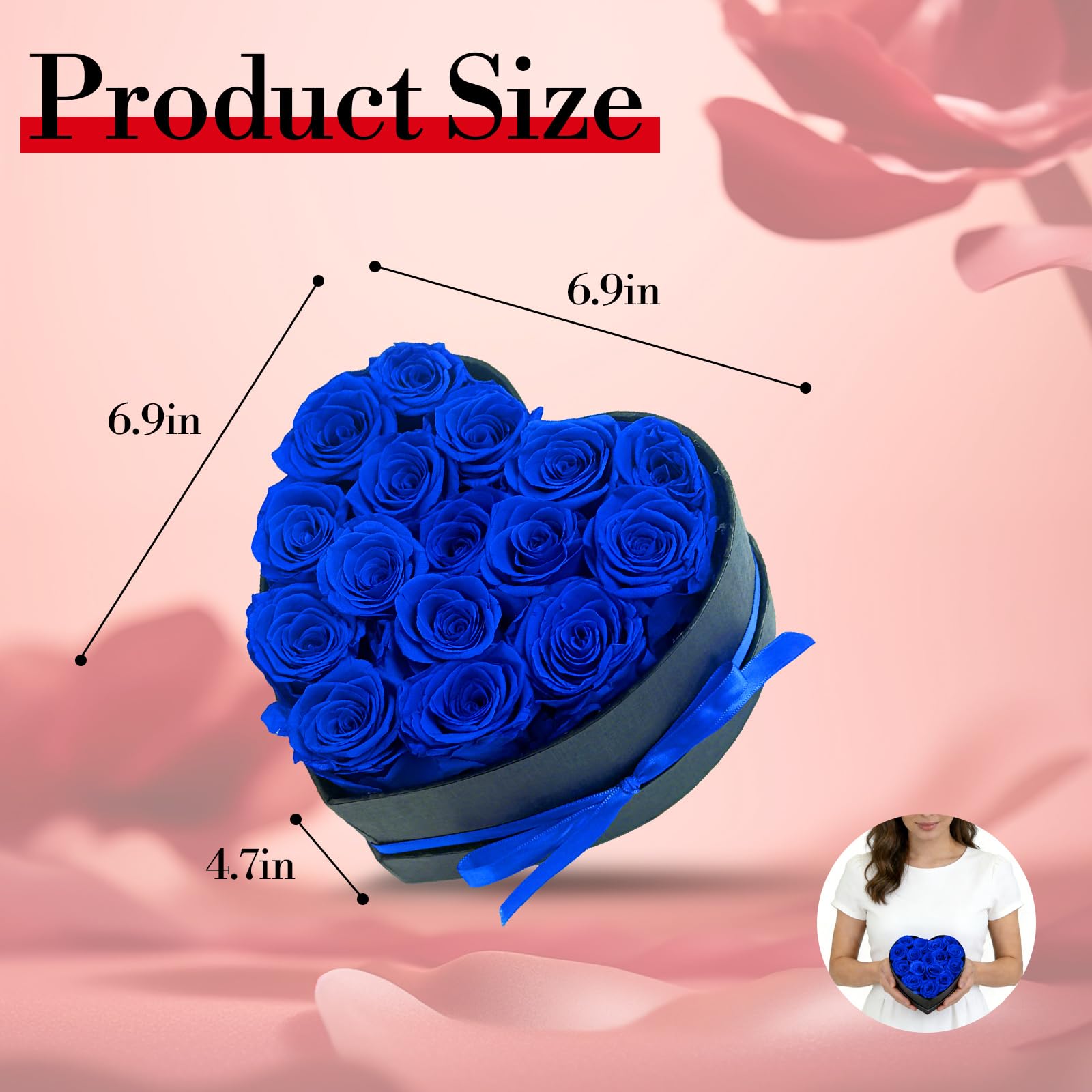 Qutawua blue preserved roses close-up petals show natural beauty and lasting charm.