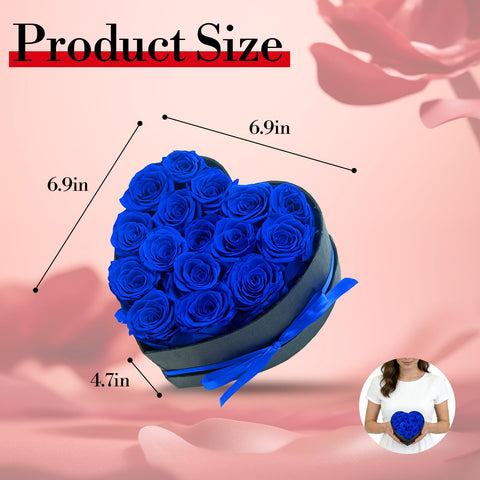 Qutawua blue preserved roses close-up petals show natural beauty and lasting charm.