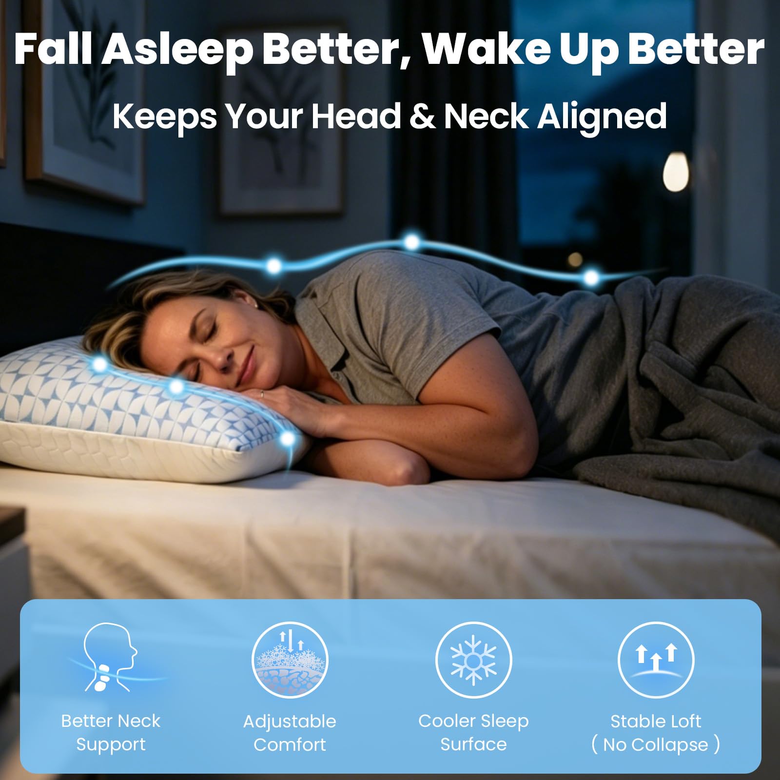 QUTOOL Breathable bamboo-rayon cover enhances airflow for hot sleepers.