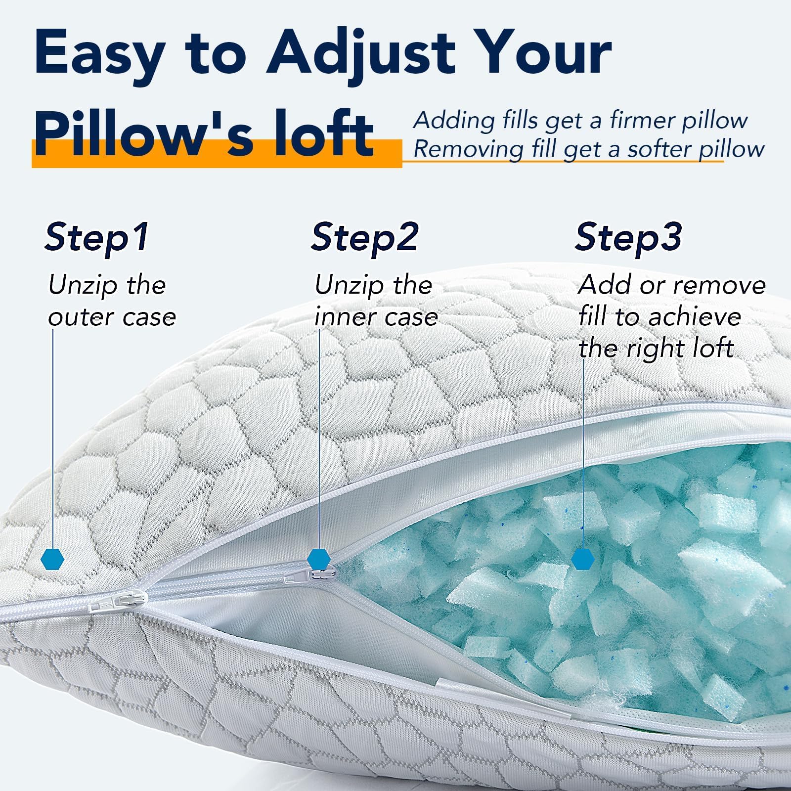 QUTOOL CertiPUR-US label on pillow foam for safety