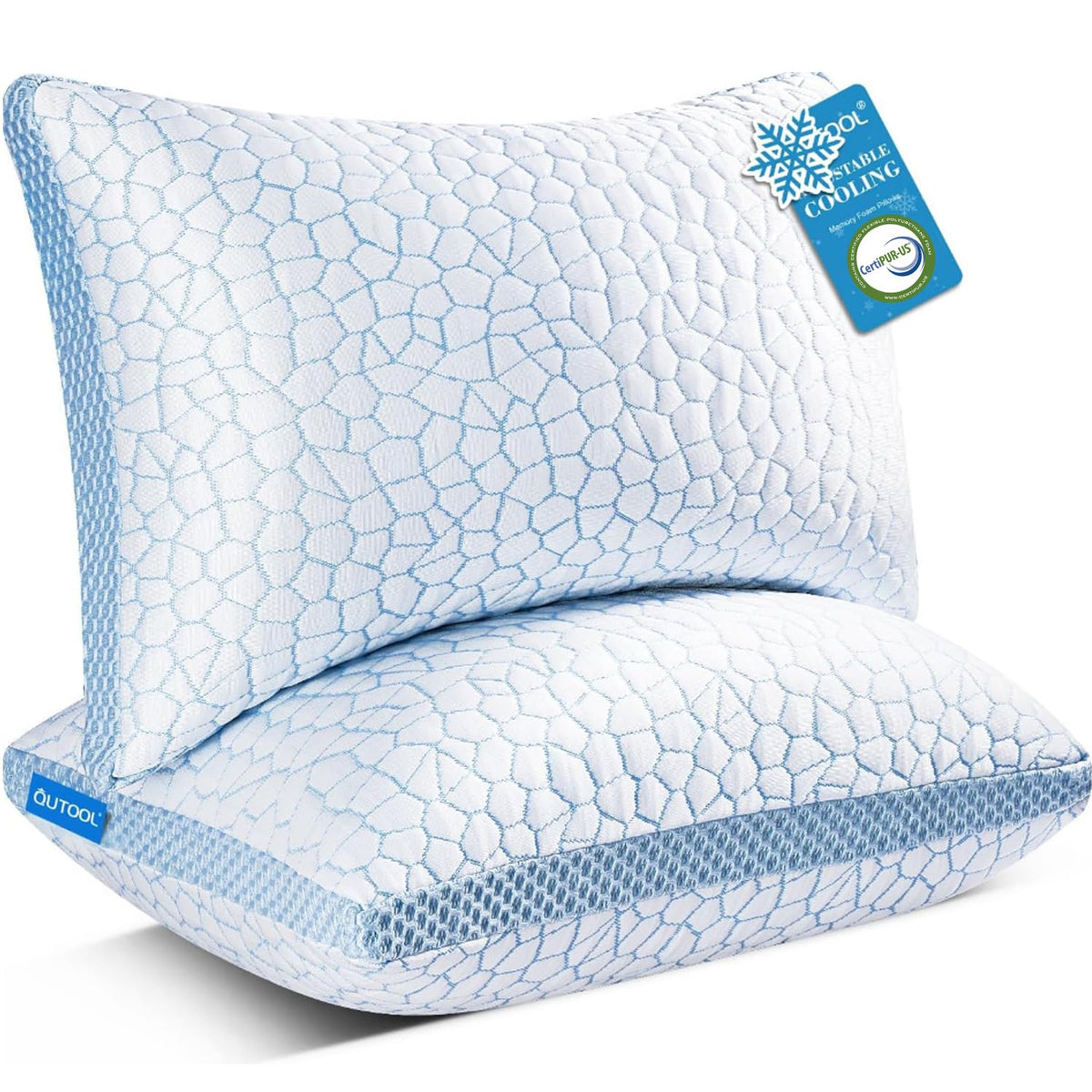 QUTOOL enhanced cooling pillow outer cover for cool sleep and skin comfort.