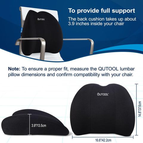 QUTOOL Lumbar Pillow cover close-up shows breathable, washable fabric.