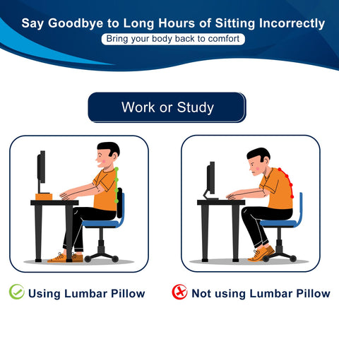 QUTOOL Lumbar Pillow memory foam close-up illustrating pressure-point relief.