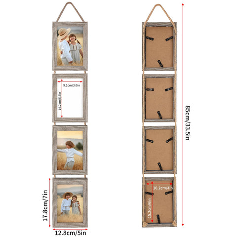 QUTREY 4x6 frames feature swivel clips for quick photo swapping.