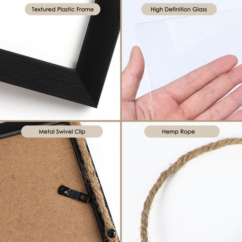 QUTREY hemp rope wall mounting enables easy, adjustable hanging