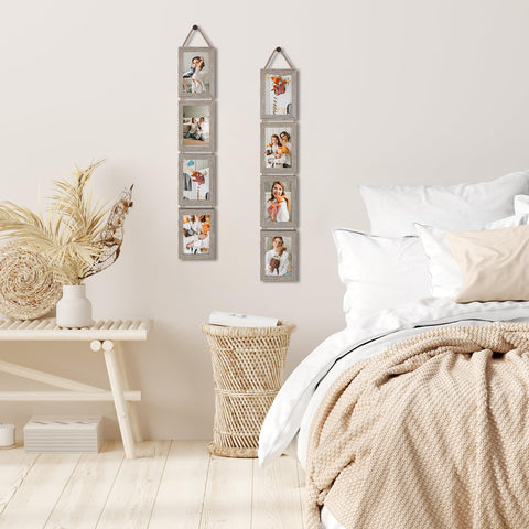 QUTREY rustic gray frames suit living rooms, bedrooms, or hallways.