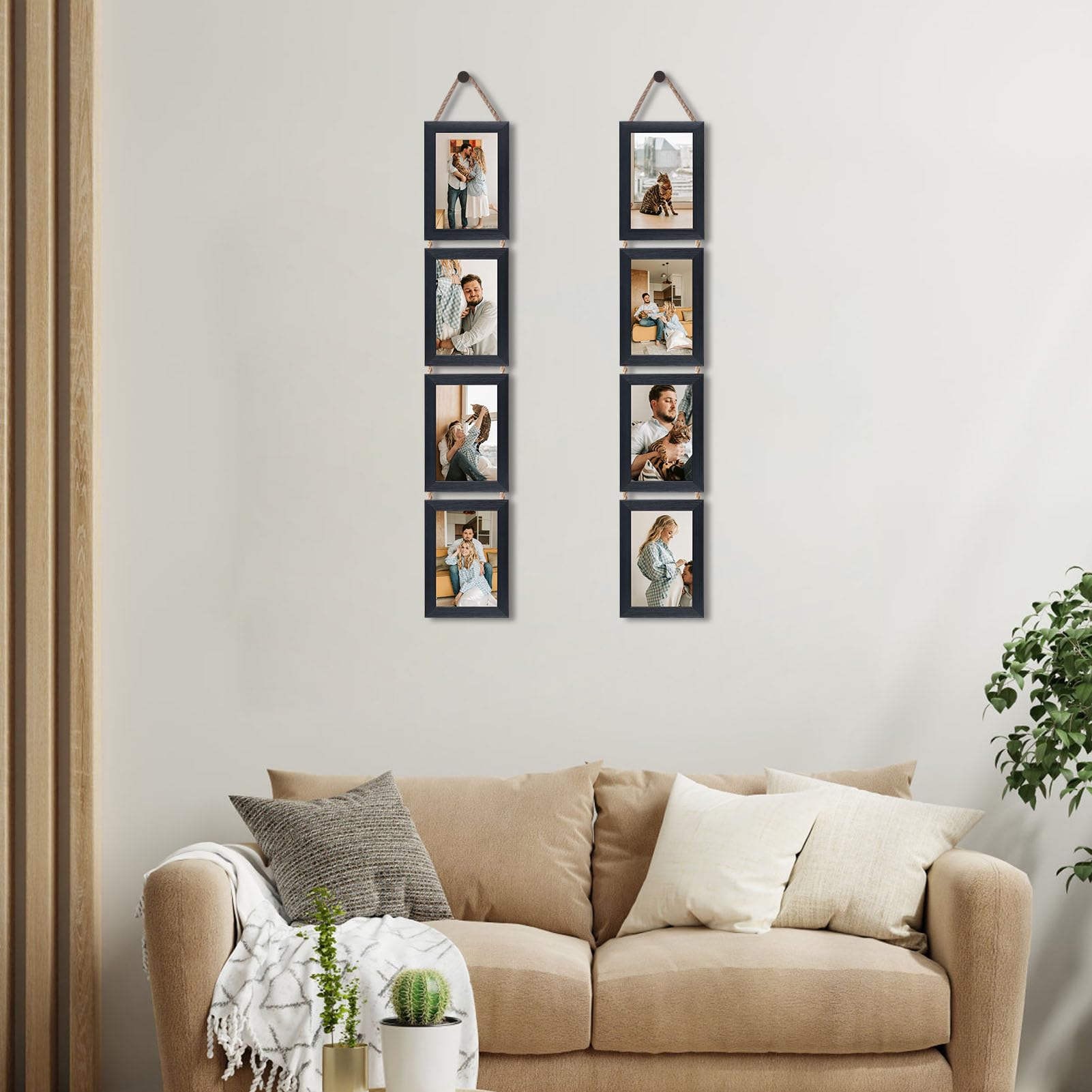 QUTREY lightweight plastic frame with HD glass protects photos