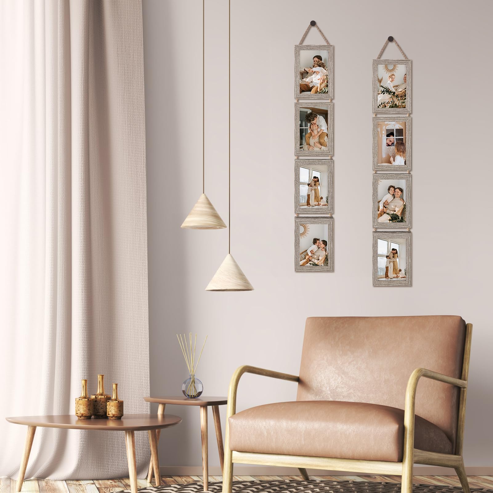 QUTREY lightweight plastic frames protect memories with clear high-definition glass.