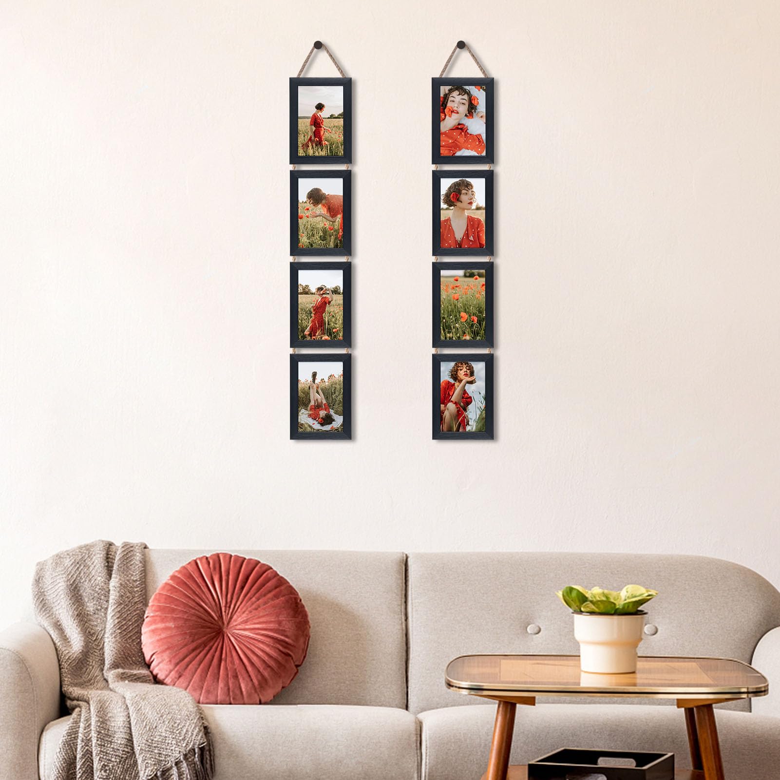 QUTREY 4x6 frames displaying multiple photos in a vertical collage