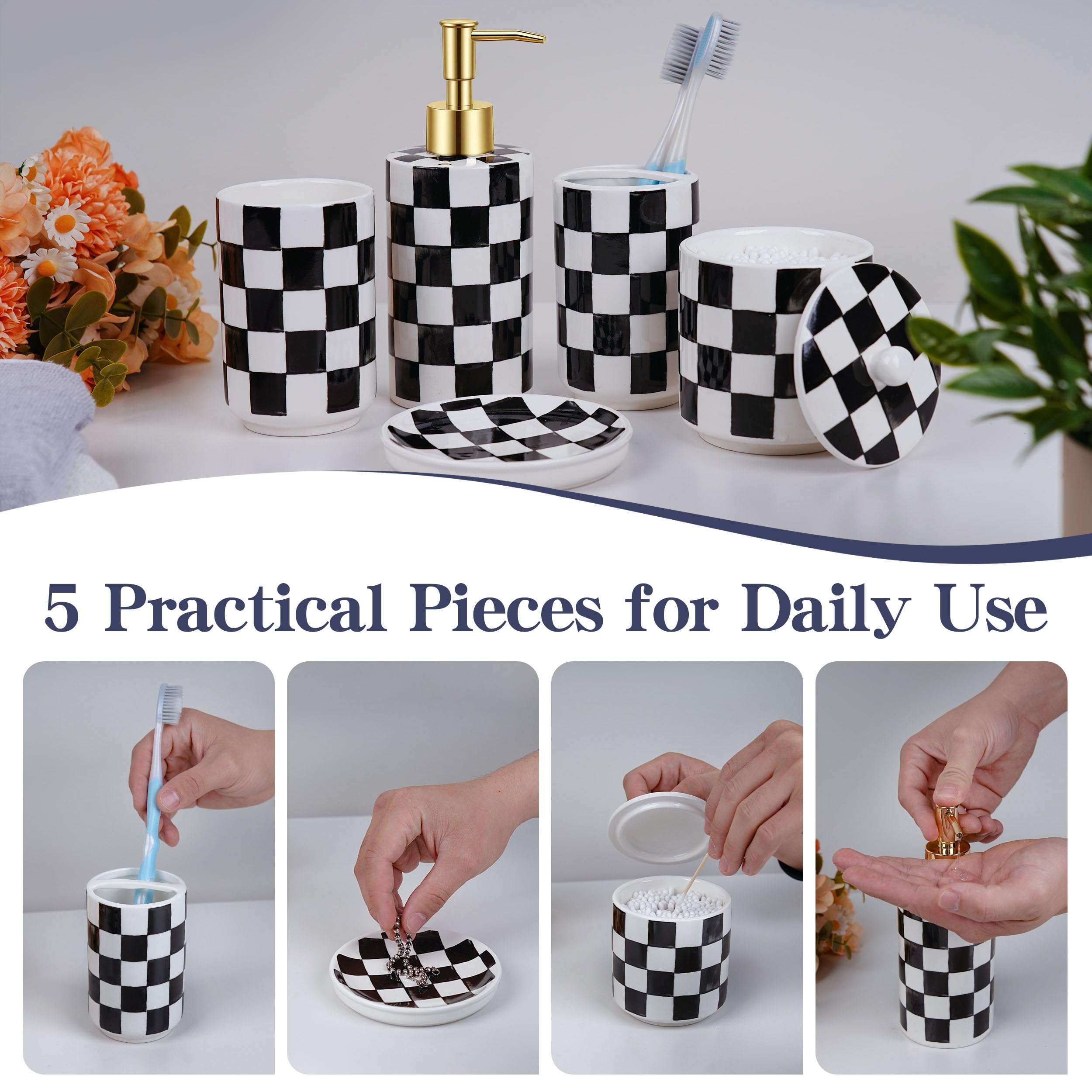 Quuavio storage jar adds coordinated storage for cotton balls or q-tips