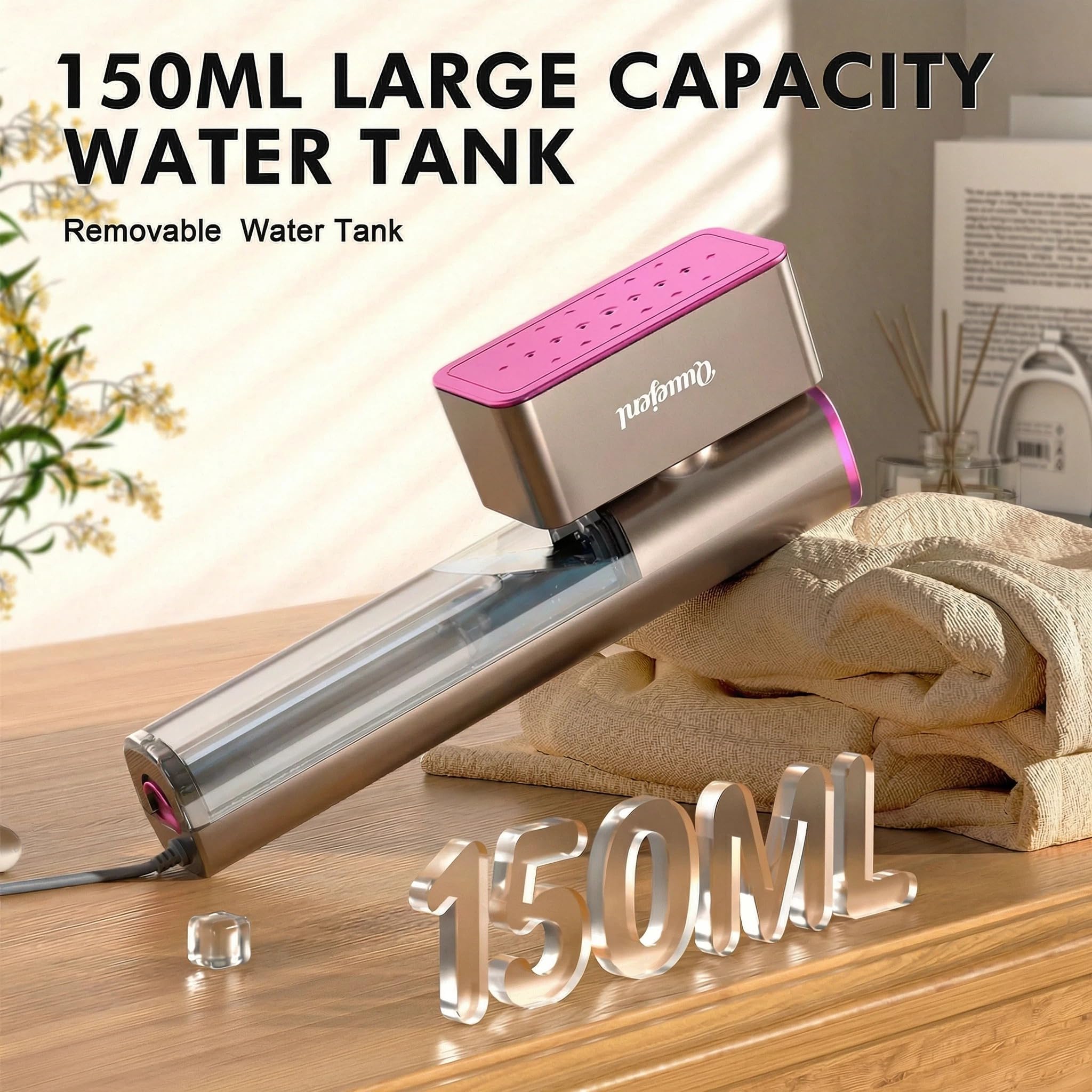 Quuejenl travel-steamer-2in-1-iron-steamer switches between steam and iron modes.