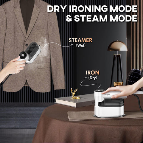 Quuejenl Travel Steamer foldable handle enables compact packing and relaxed use.
