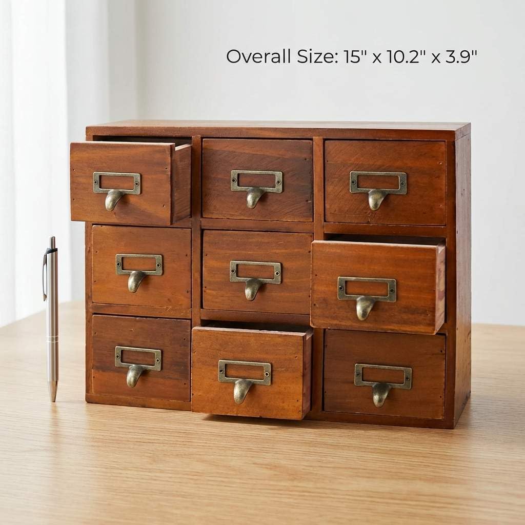 QWORK drawer interior compartments sized 3.25x3x2 inches ideal for jewelry or beads