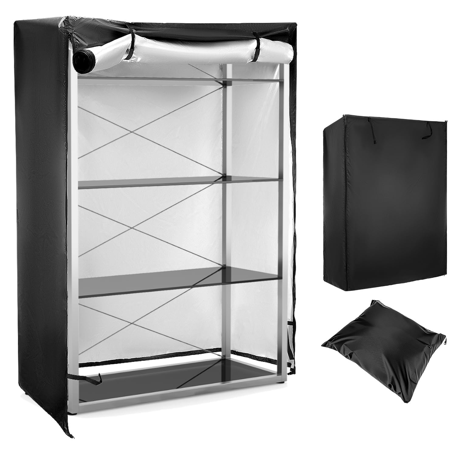 QWORK Shelf Units Cover provides waterproof and dustproof protection with 210D fabric.