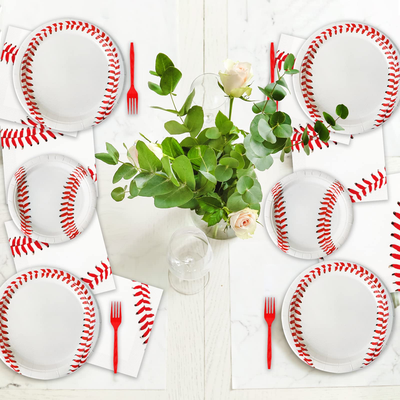 Qyeahkj baseball party design close-up for festive table styling.