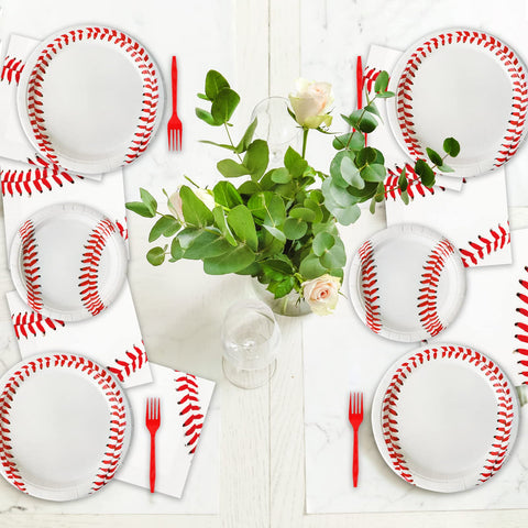 Qyeahkj baseball party design close-up for festive table styling.