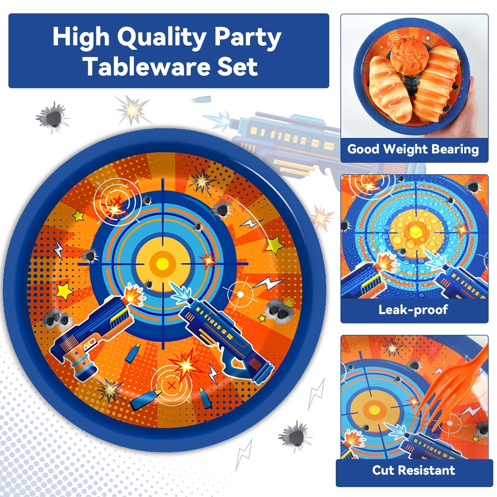 Qyeahkj Dart War napkins sturdy and absorbent for messy bites