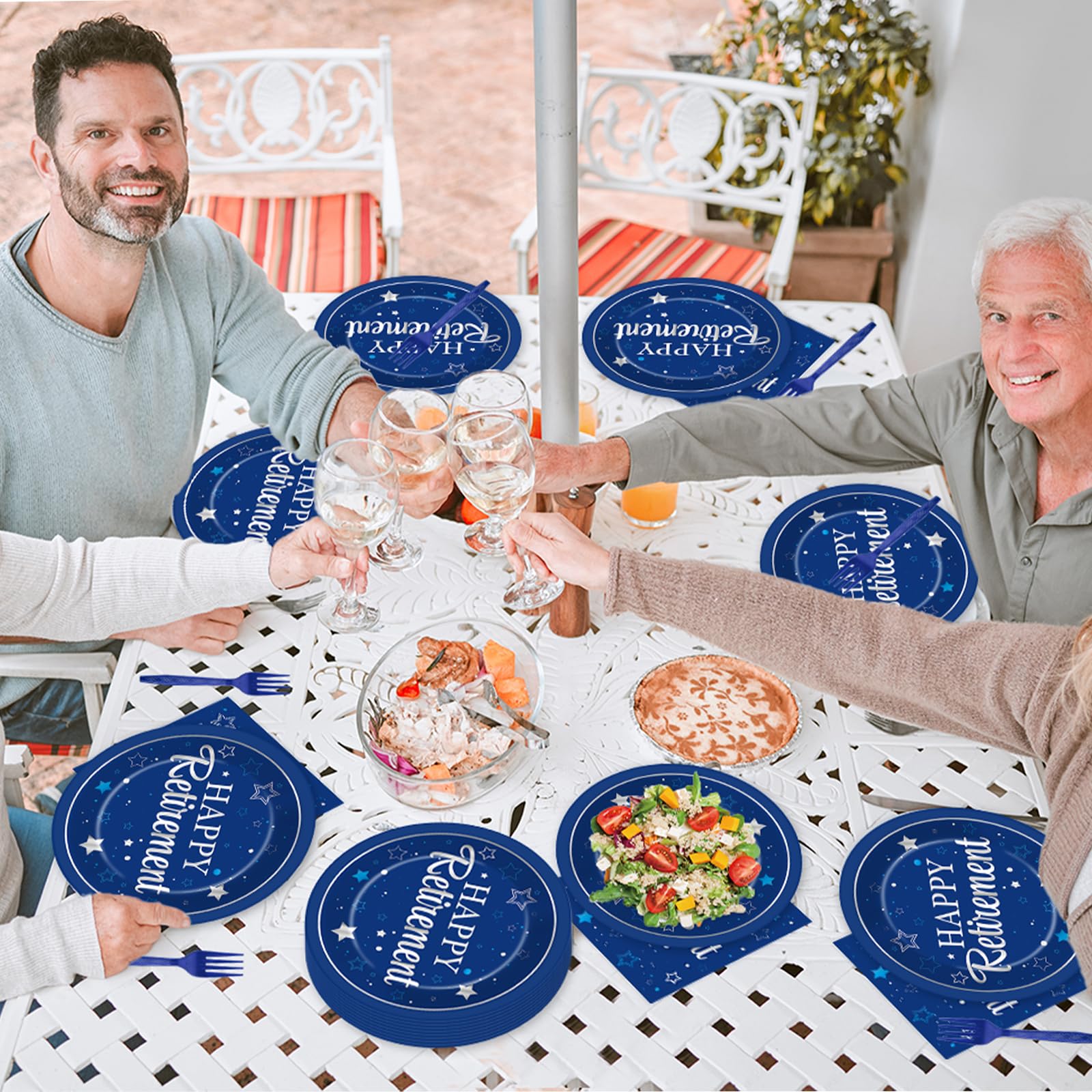 Qyeahkj disposable tableware kit on table time-saving party solution for gatherings