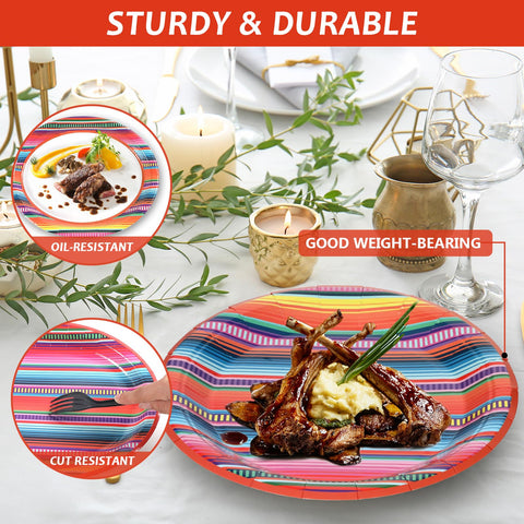 Qyeahkj durable waterproof plates resist grease for easy serving.
