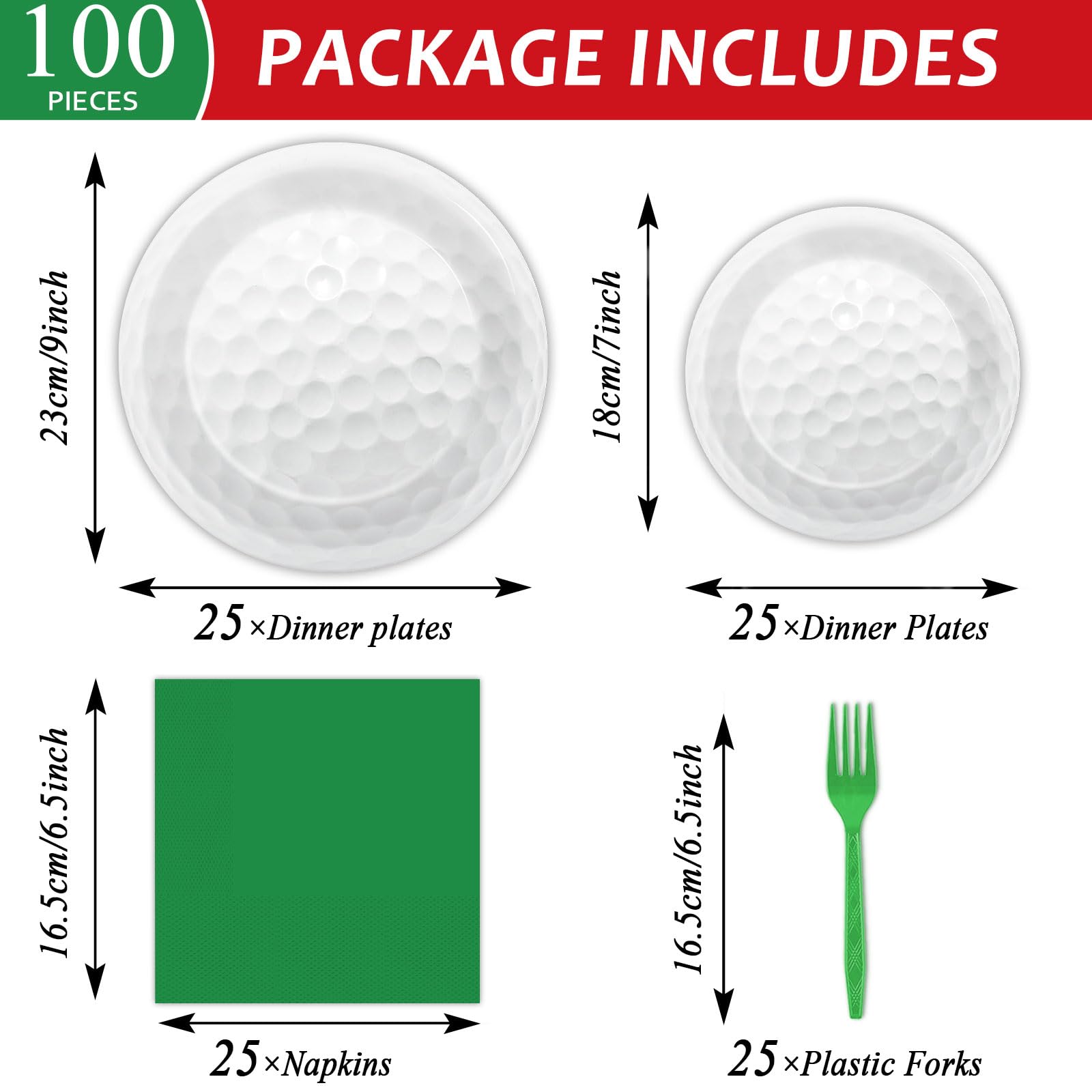 Qyeahkj golf ball plates 7-inch add playful snacks and simple serving.