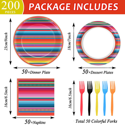 Qyeahkj Mexican plates 7-inch — convenient dessert plates for quick servings