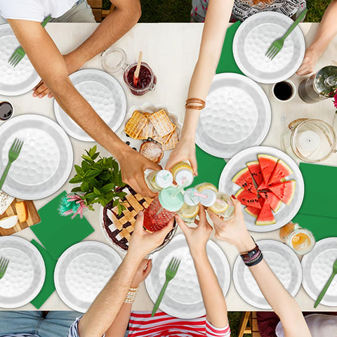 Qyeahkj outdoor golf party table kit ready for indoor or outdoor use.
