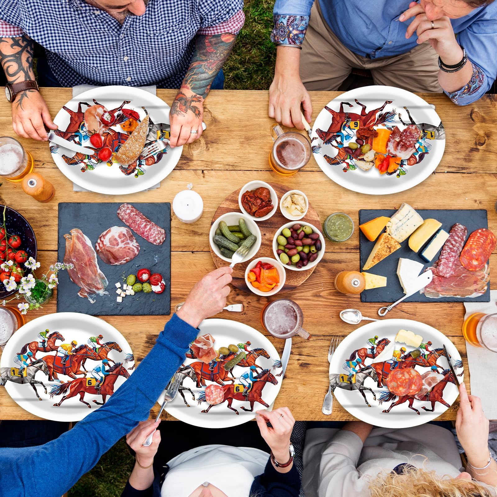 Qyeahkj Compatible with Derby napkins and banners for cohesive setups