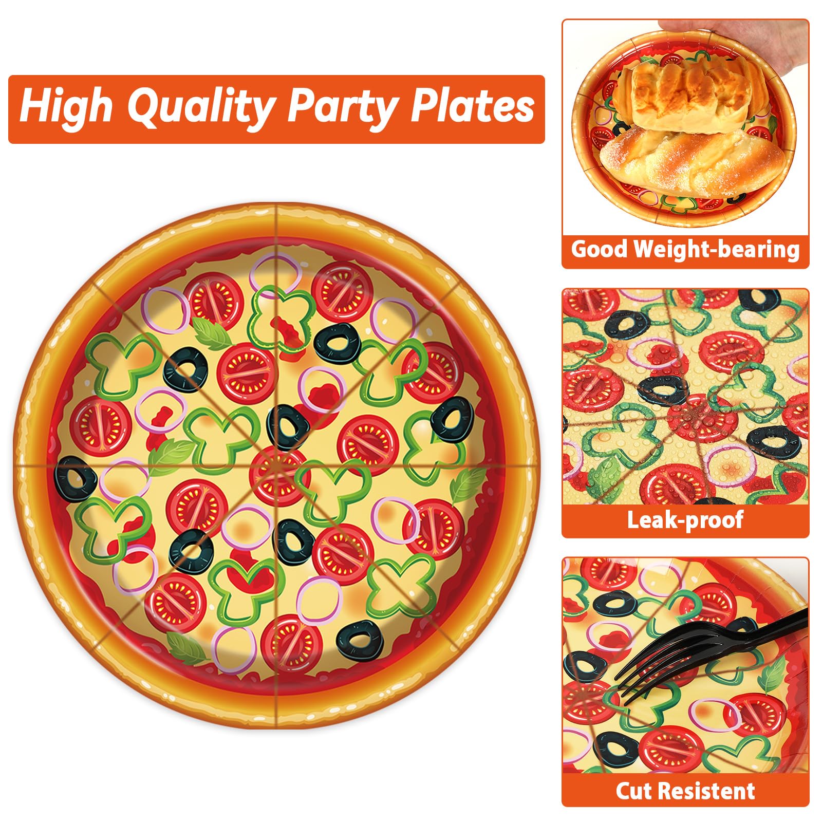 Qyeahkj pizza forks set highlighted for simple serving and cleanup.