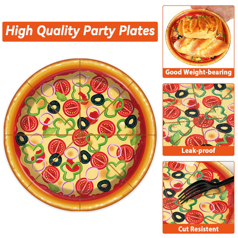 Qyeahkj pizza forks set highlighted for simple serving and cleanup.