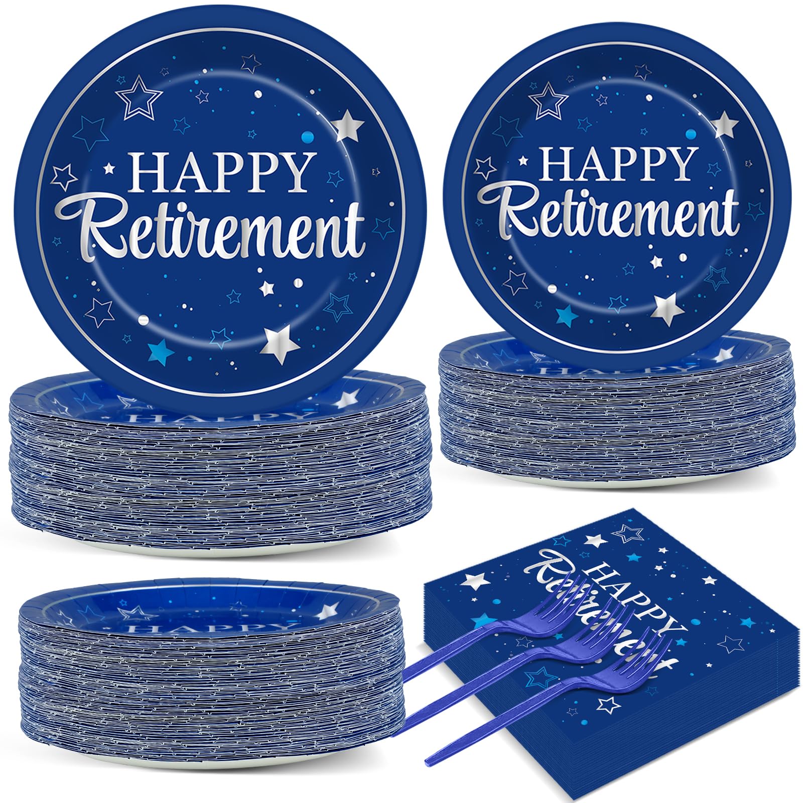 Qyeahkj retirement plates 9 inch sturdy disposable dinnerware for quick post-party cleanup