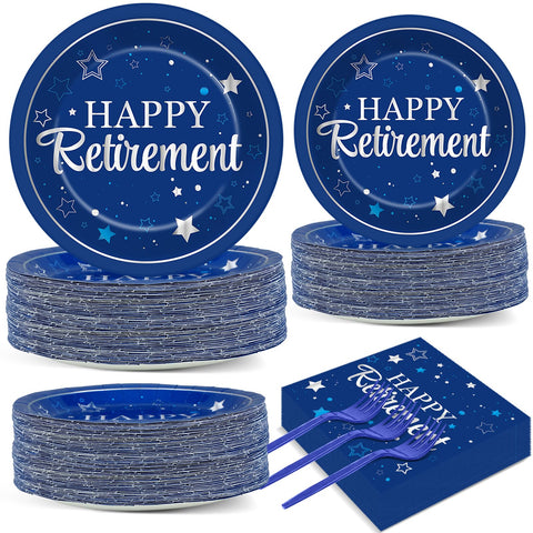 Qyeahkj retirement plates 9 inch sturdy disposable dinnerware for quick post-party cleanup