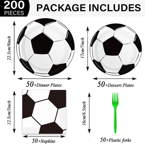 Qyeahkj soccer dessert plates 7in elevate desserts with style