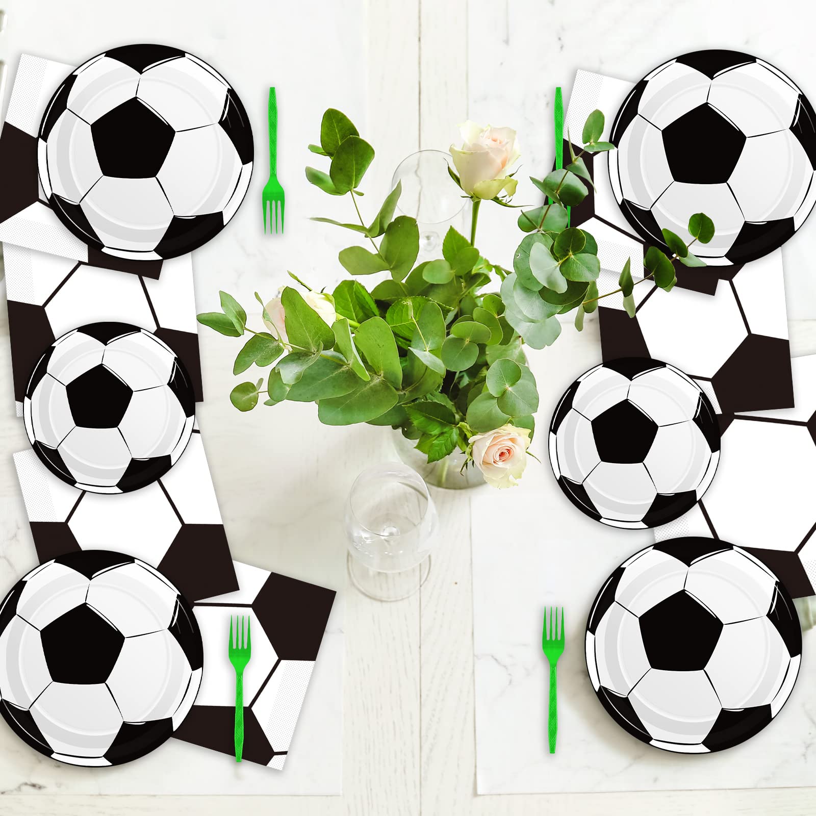 Qyeahkj soccer plastic forks simplify serving at a busy party
