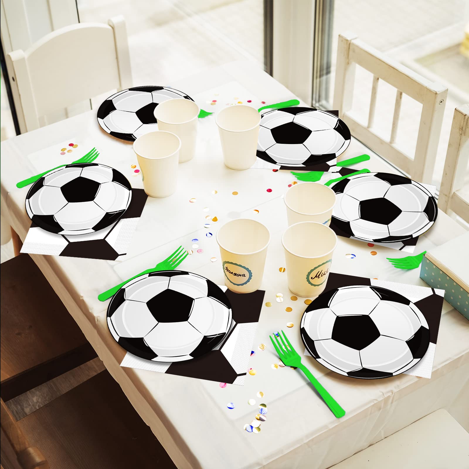 Qyeahkj soccer table decor collection creating a cohesive game-day look
