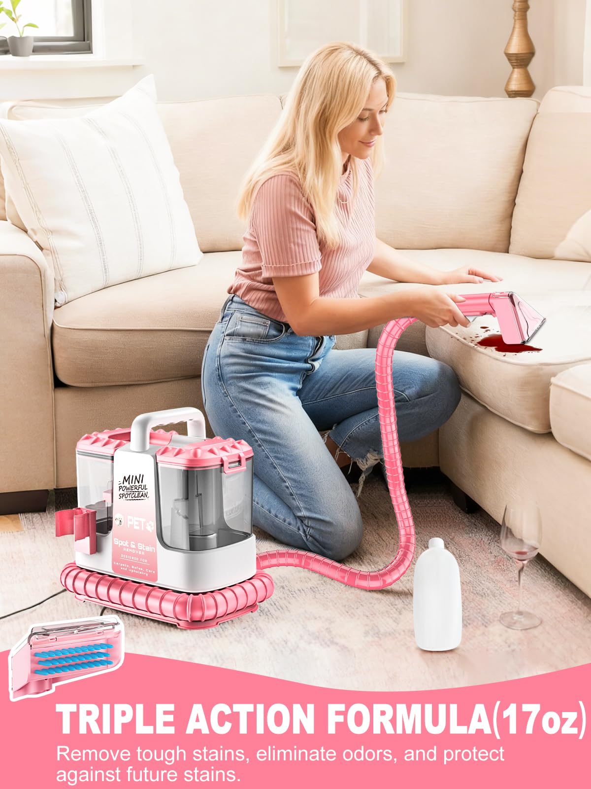 QYNTO H3B five-cleaning-tools-kit offers versatile attachments for carpets, cars, and furniture.