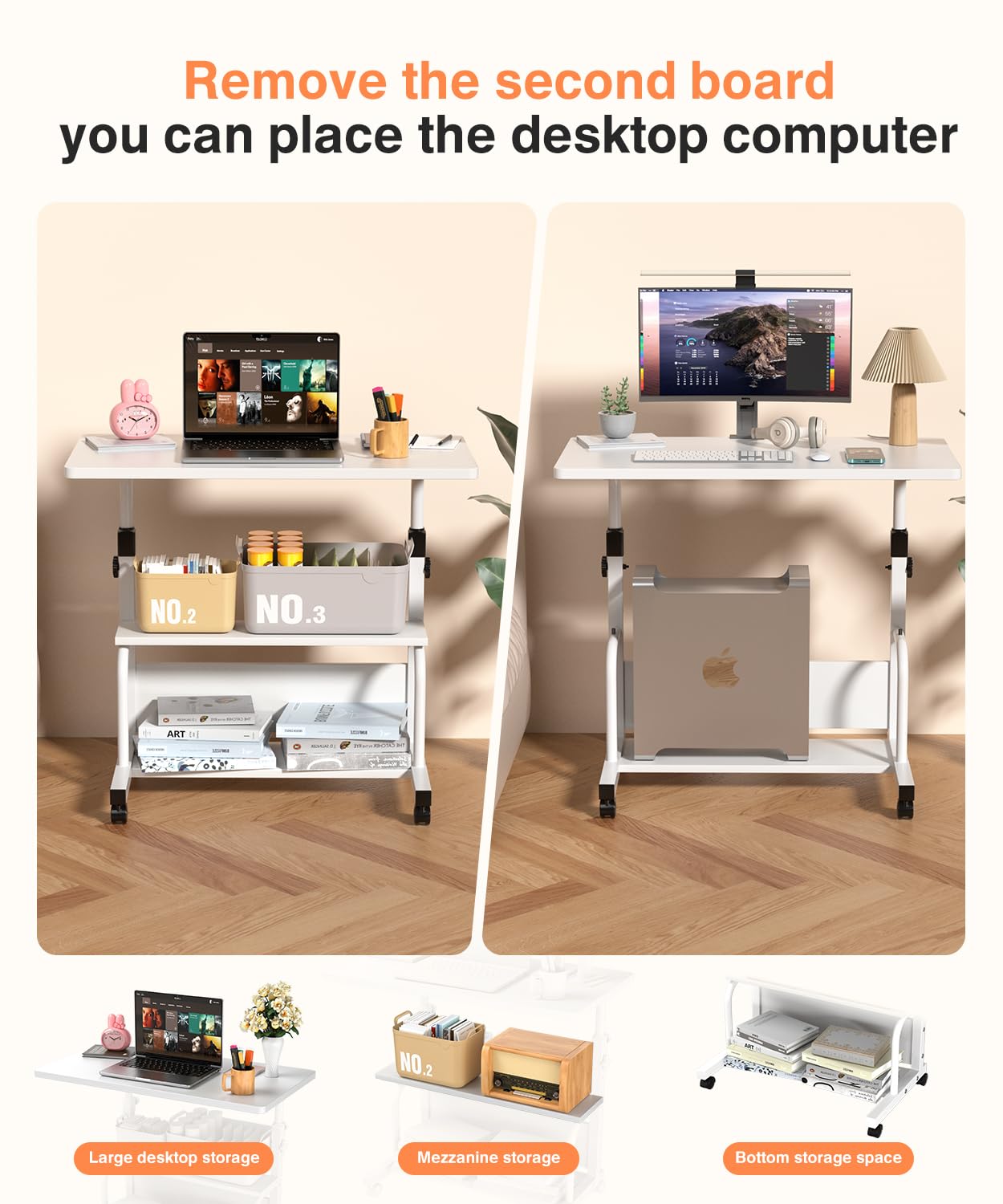 QZMDSM white desktop with waterproof surface, easy to clean and maintain.