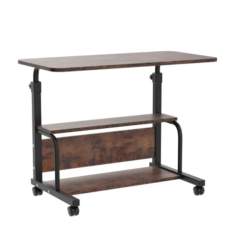QZMDSM rustic wood finish desk adds warm home office style.