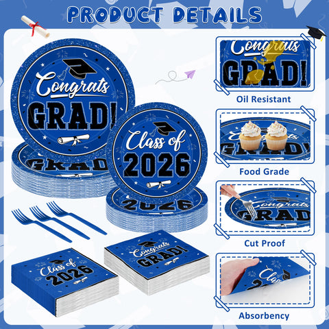 QZYL blue grad napkins 6.5-inch soft and absorbent for spills