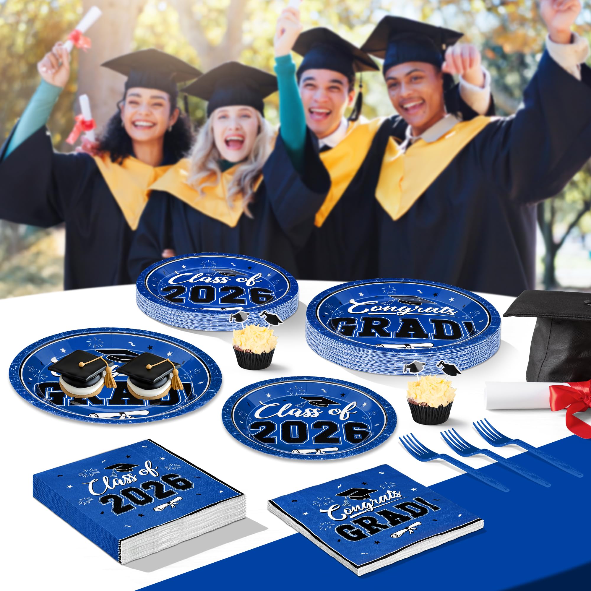QZYL blue grad table decor kit for a cohesive look