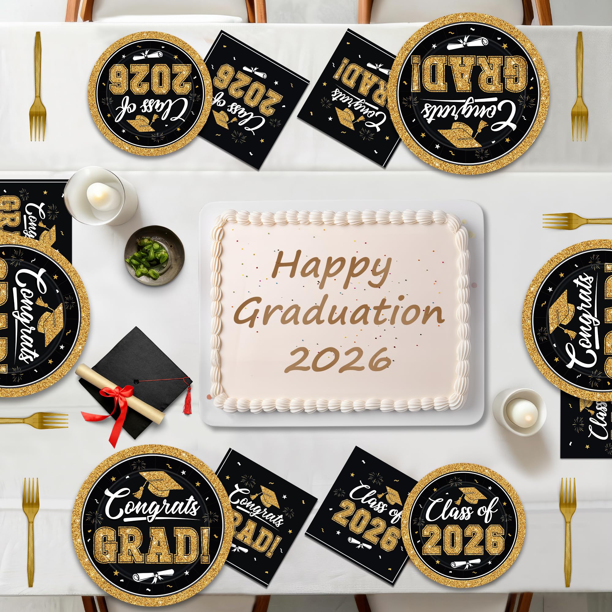 QZYL confetti and fireworks motif accents add festive vibes to the setup.