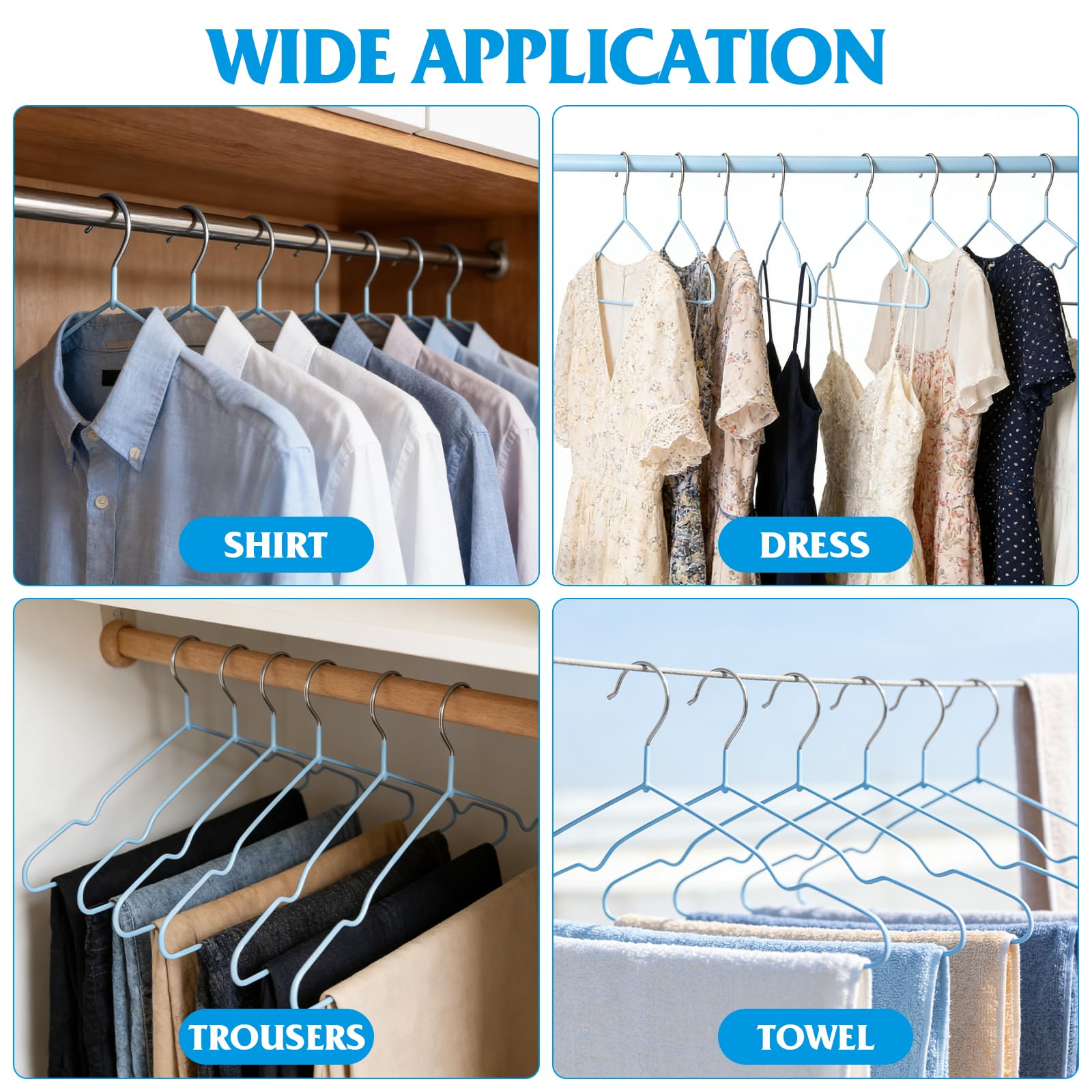 RA RUNNING ALIEN space-saving hangers help organize wardrobes quickly and efficiently