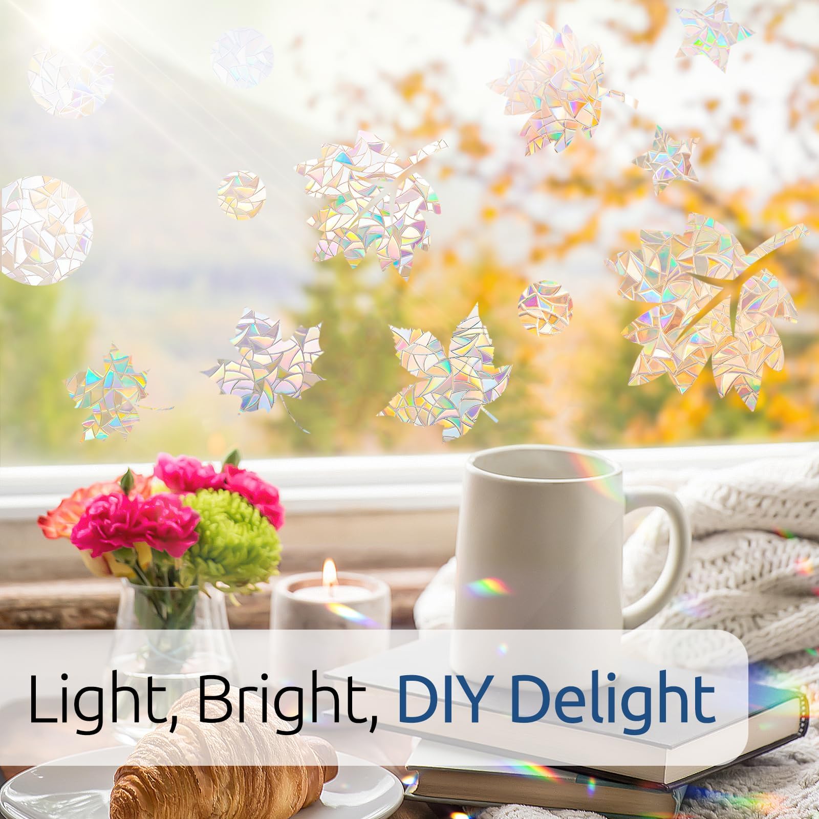 rabbitgoo 3D laser rainbow design adds decorative depth