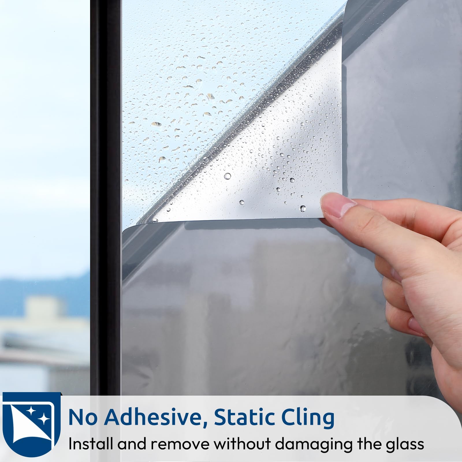 Rabbitgoo easy install and removal window film for renters and homeowners.