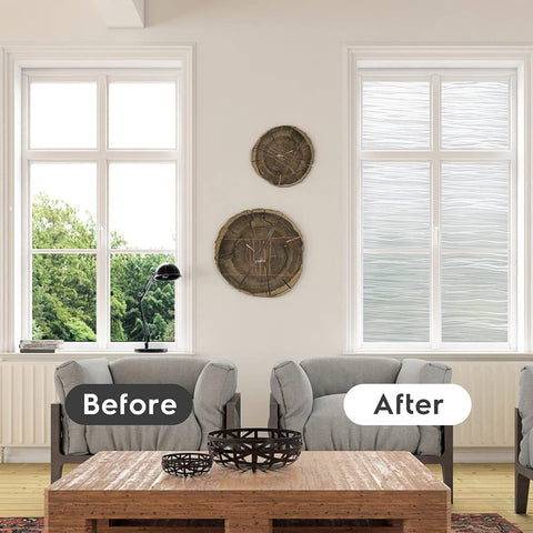 Rabbitgoo front door window covering provides decor and diffused light